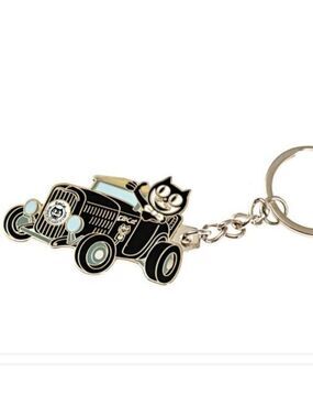 Kit-Cat Klock Black Roadster Keychain